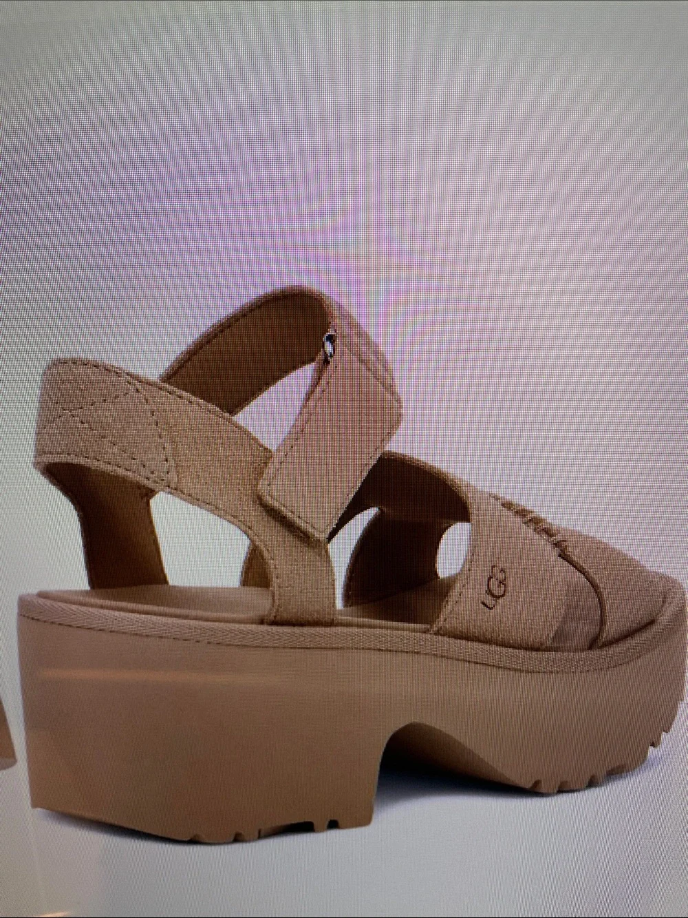 NWT UGG Women’s Tan Platform Sandal with Ankle Strap